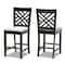 Baxton Studio Caron Gray Upholstered Espresso Finished Wood Pub Chair, PK2 153-9598 - alternate 1